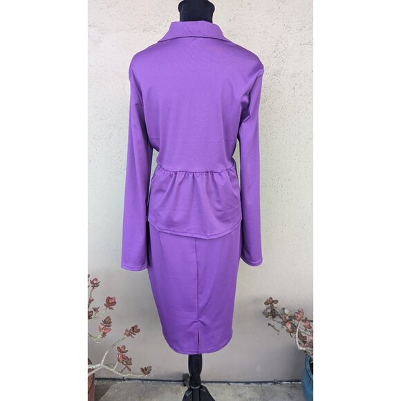 πNWT Purple Two-Piece Suit β Medium Top, Large Skirt - Picture 2 of 10